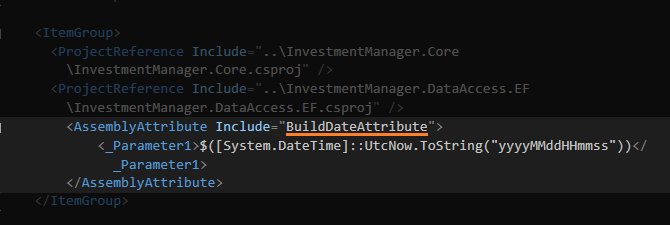 Include BuildDateAttribute in the project